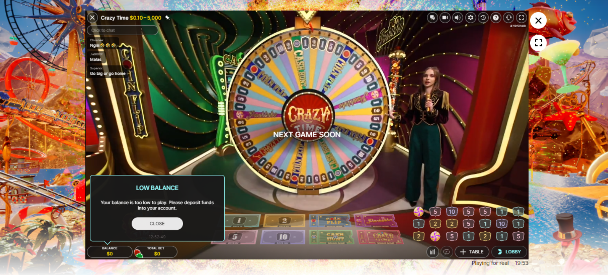 Gameshow Casino Trực Tiếp Crazy Time